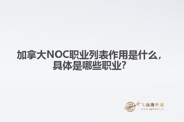 加拿大NOC職業(yè)列表作用是什么，具體是哪些職業(yè)？