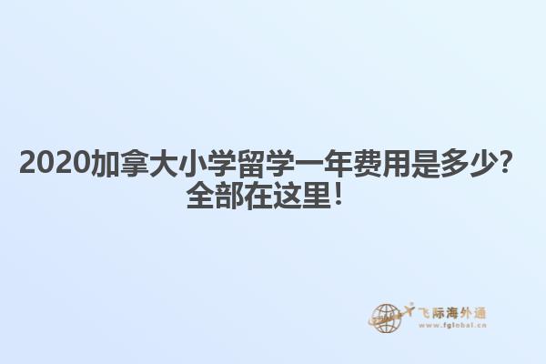 2020加拿大小學(xué)留學(xué)一年費(fèi)用是多少？全部在這里！