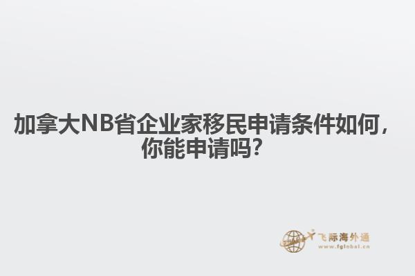 加拿大NB省企業(yè)家移民申請條件如何，你能申請嗎？