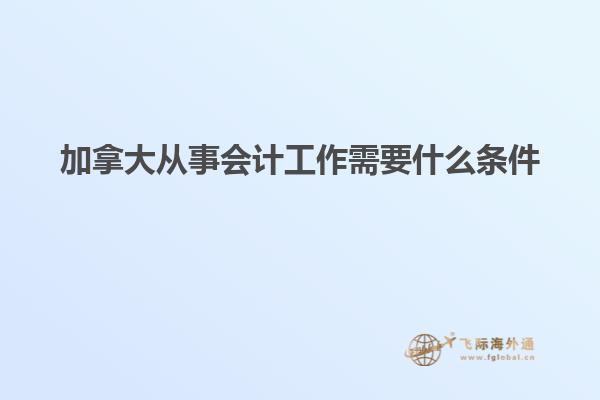 加拿大從事會計工作需要什么條件