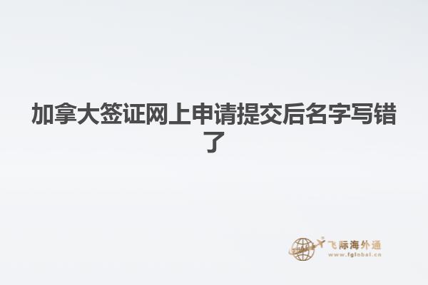 加拿大簽證網(wǎng)上申請(qǐng)?zhí)峤缓竺謱戝e(cuò)了