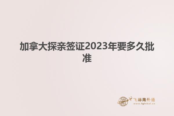 加拿大探親簽證2023年要多久批準(zhǔn)