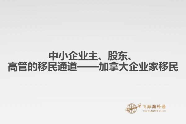 中小企業(yè)主、股東、高管的移民通道——加拿大企業(yè)家移民