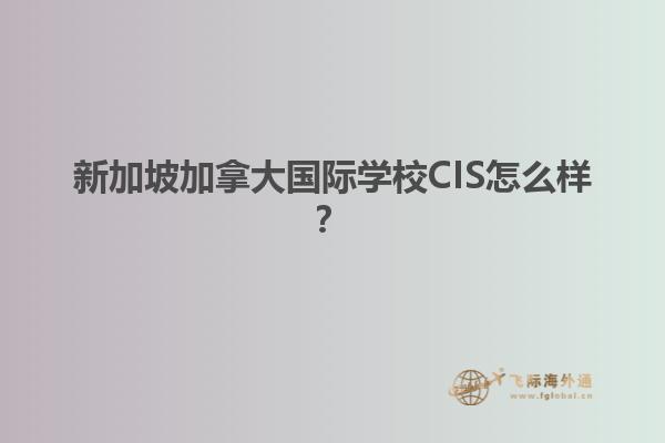 新加坡加拿大國際學(xué)校CIS怎么樣？